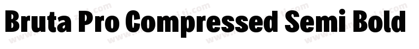 Bruta Pro Compressed Semi Bold字体转换
